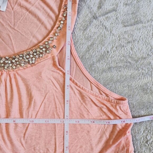 Vanity Womens Crew neck with beading, layered tank top. Size Small - Picture 2 of 6